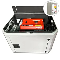 Генератор A-iPower A6000EAX в тихом зимнем кожухе 1200 RAL 7035 + блок автозапуска A-iPower 230 В, 50 А