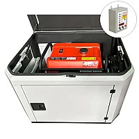 Генератор A-iPower A6000EAX в тихом зимнем кожухе 1200 RAL 7035 + блок автозапуска A-iPower 400 В, 25 А